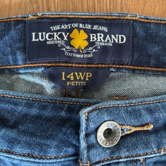 Lucky Brand Ginger Boot Cut Med Wash Flat Front Jeans 14WP Petite - Picture 4 of 7